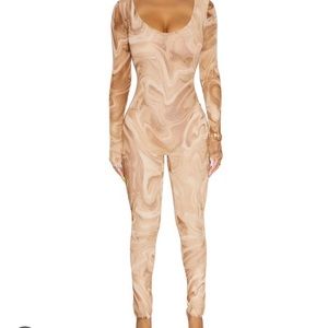 Naked Wardrobe Extra Wild Marble Jumpsuit